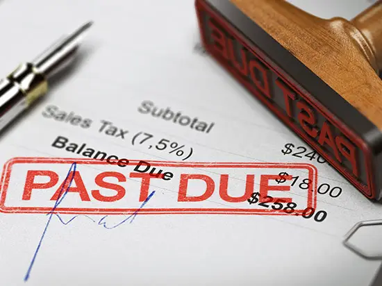 Image of a bill stamped with PAST DUE