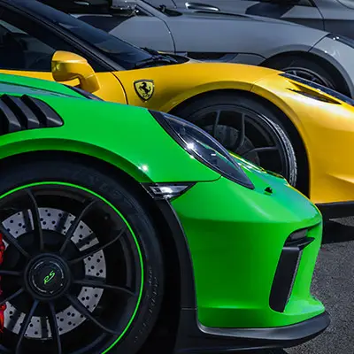 Image of expensive sports cars